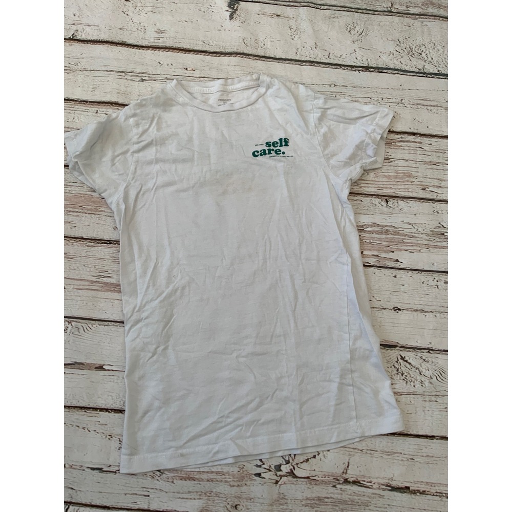 Mac‎ Miller Self Care Swimming T-Shirt White Green Graphic Mens XS Merch Tee